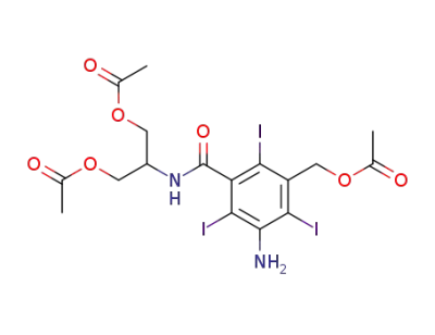 5-Amino-3-acetoxymethyl-N-(1,3-diacetoxyprop-2-yl)-2,4,6-triiodobenzamide